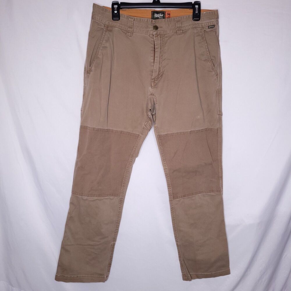 Howler Brothers ATX Work Pants Mens 34x30 Brown Carpenter Uniform Fit Canvas